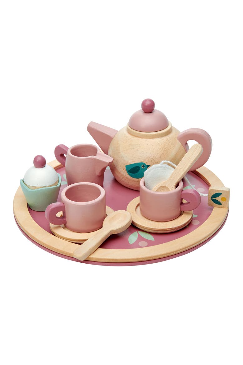 Mini Chef Birdie Tea Set, Main, color, PINK