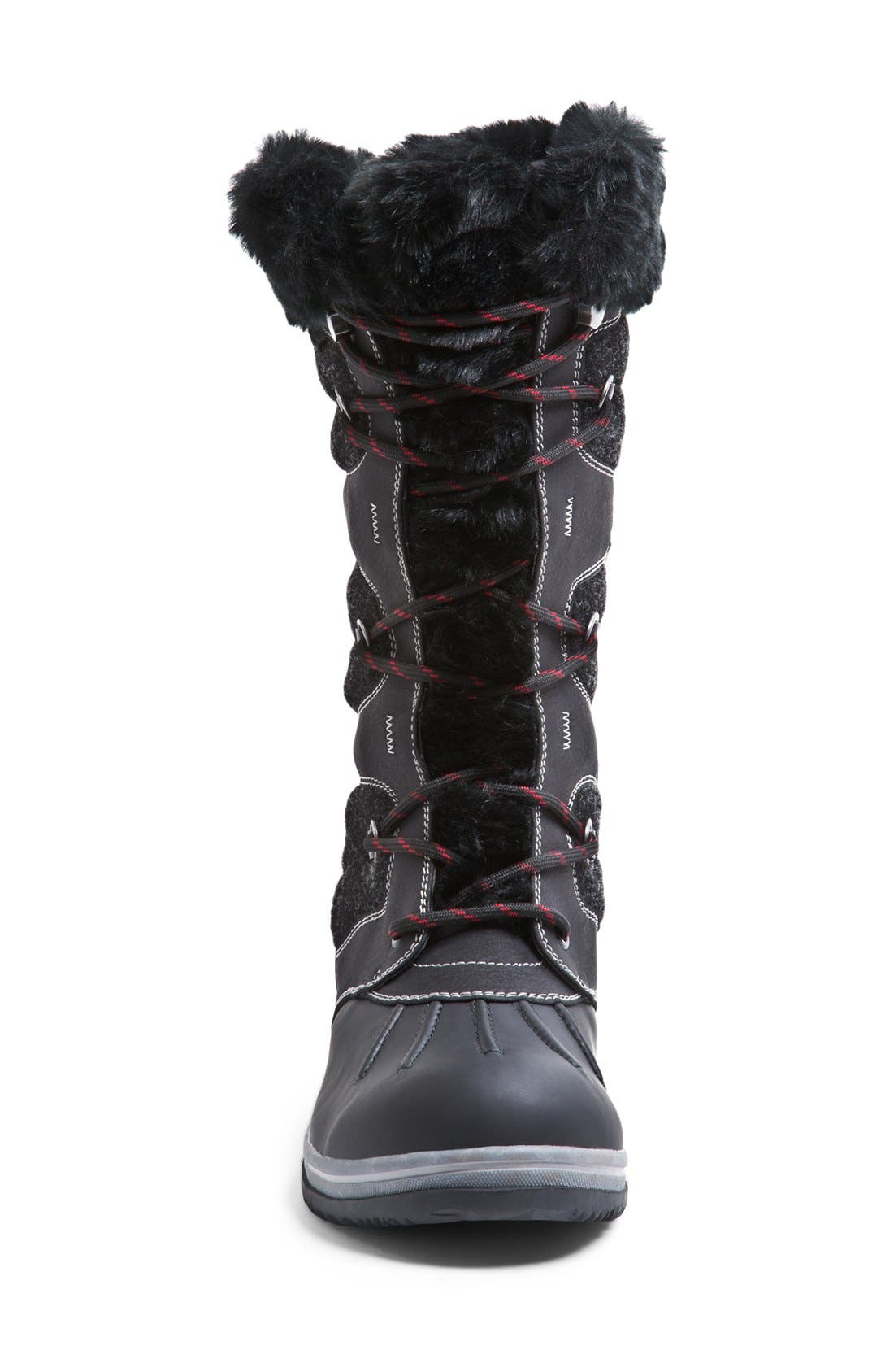 'Sasha' Waterproof Snow Boot, Alternate, color, BLACK