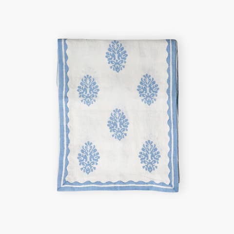 Nila - Pure Linen Hand-Printed Table Runner