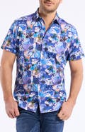 Robert Graham Broward Short Sleeve Cotton Dress Shirt
