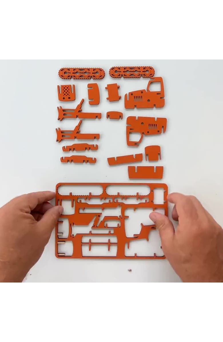 Little & Wood Woodlet Bulldozer 3D Wooden Kit set, Ages 6+, Alternate, color, Multicolored