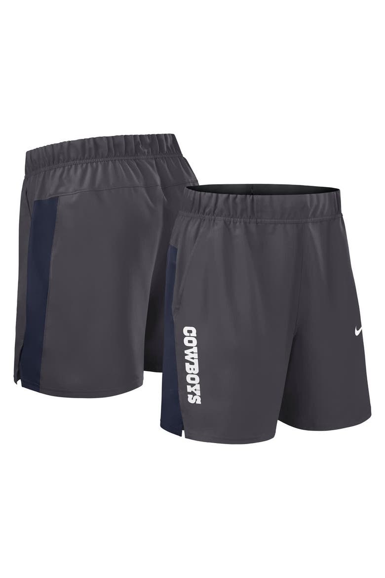 Men's Nike Gray Dallas Cowboys Woven Victory Performance Shorts, Alternate, color, Gray