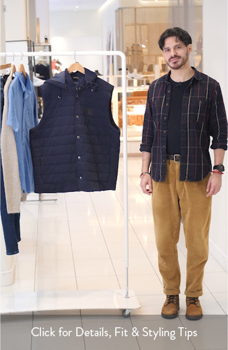 Quilted Hooded Jersey Vest, sales video thumbnail