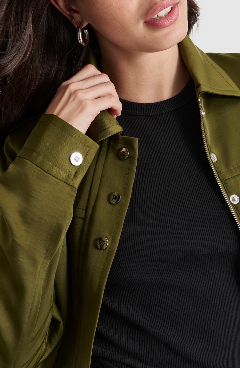 DKNY Crop Trucker Jacket, Alternate, color, 