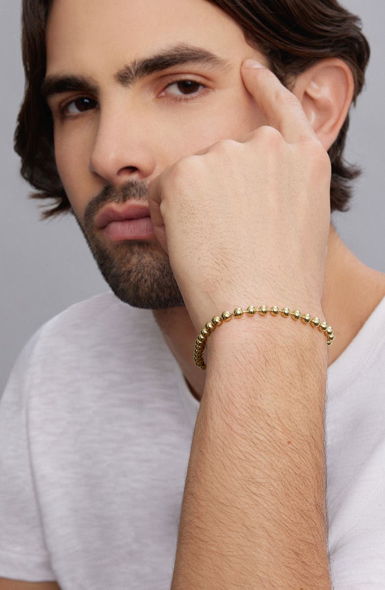 LAGOS Men's 18K Gold Anthem 5mm Ball Chain Bracelet, Alternate, color, Gold