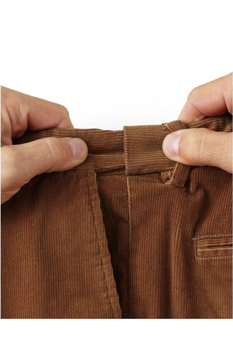 Lands' End Comfort Waist Stretch Fine Wale Corduroy Dress Pants, Alternate, color, Rich Ginger Brown