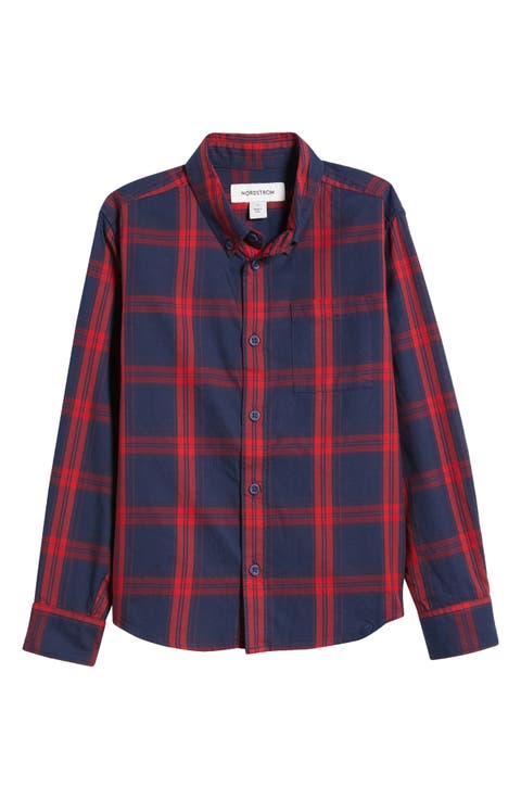 Kids' Plaid Button-Down Shirt (Toddler, Little Kid & Big Kid)