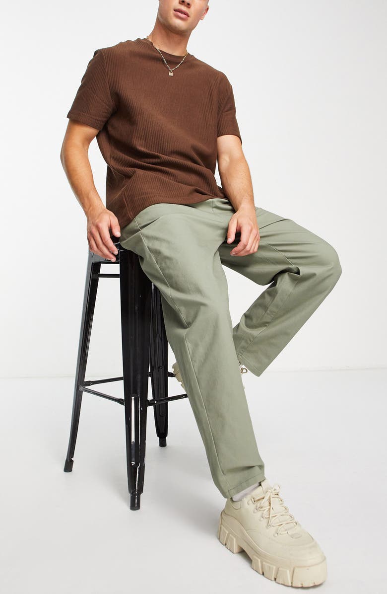 ASOS DESIGN Oversize Tapered Chino Pants, Alternate, color,