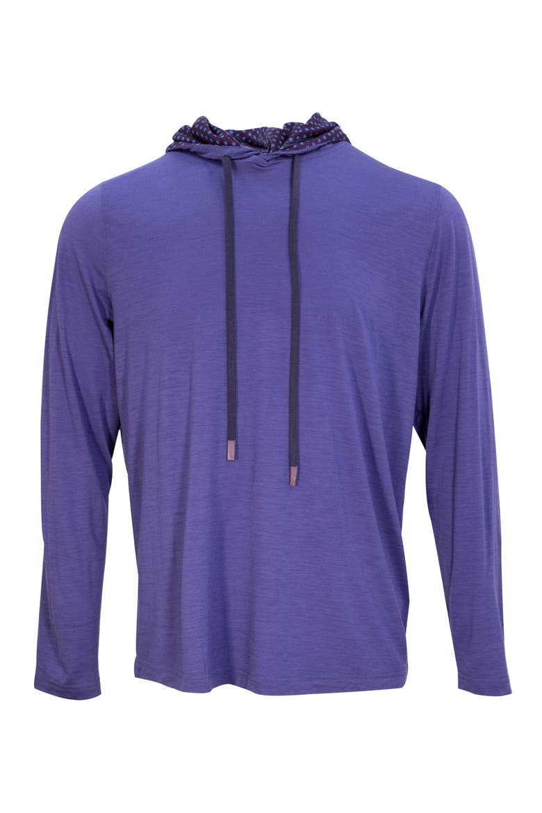 Hugo Extra Fine Merino Wool Lightweight Hoodie, Alternate, color, Skipper