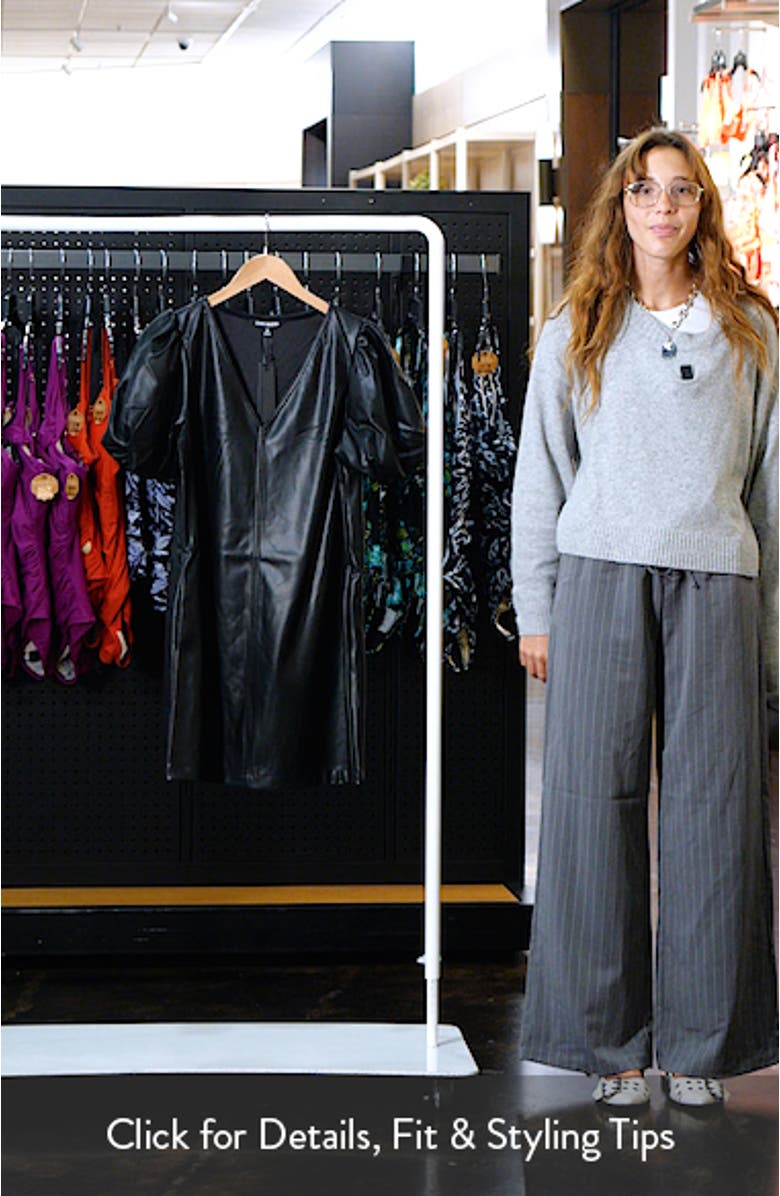 Tilly Faux Leather Minidress, sales video thumbnail