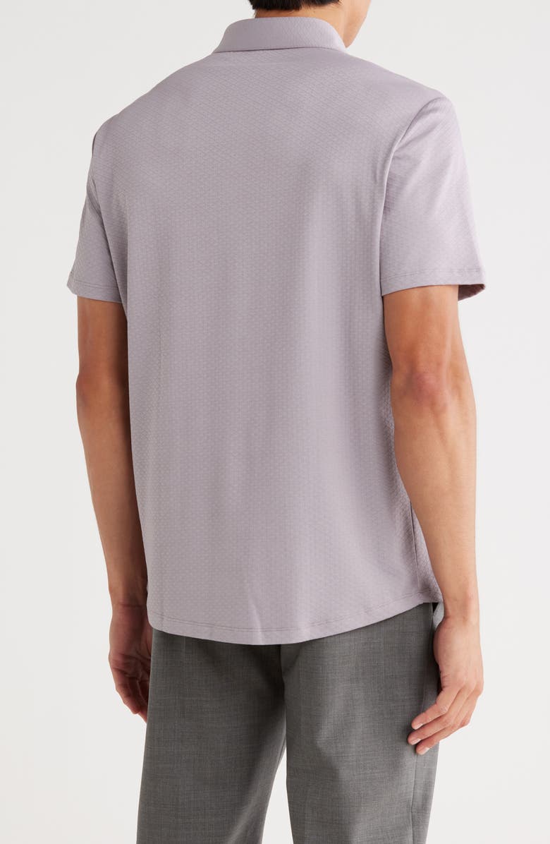 Robert Barakett Glensea Short Sleeve Button-Up Knit Shirt, Alternate, color, Purple