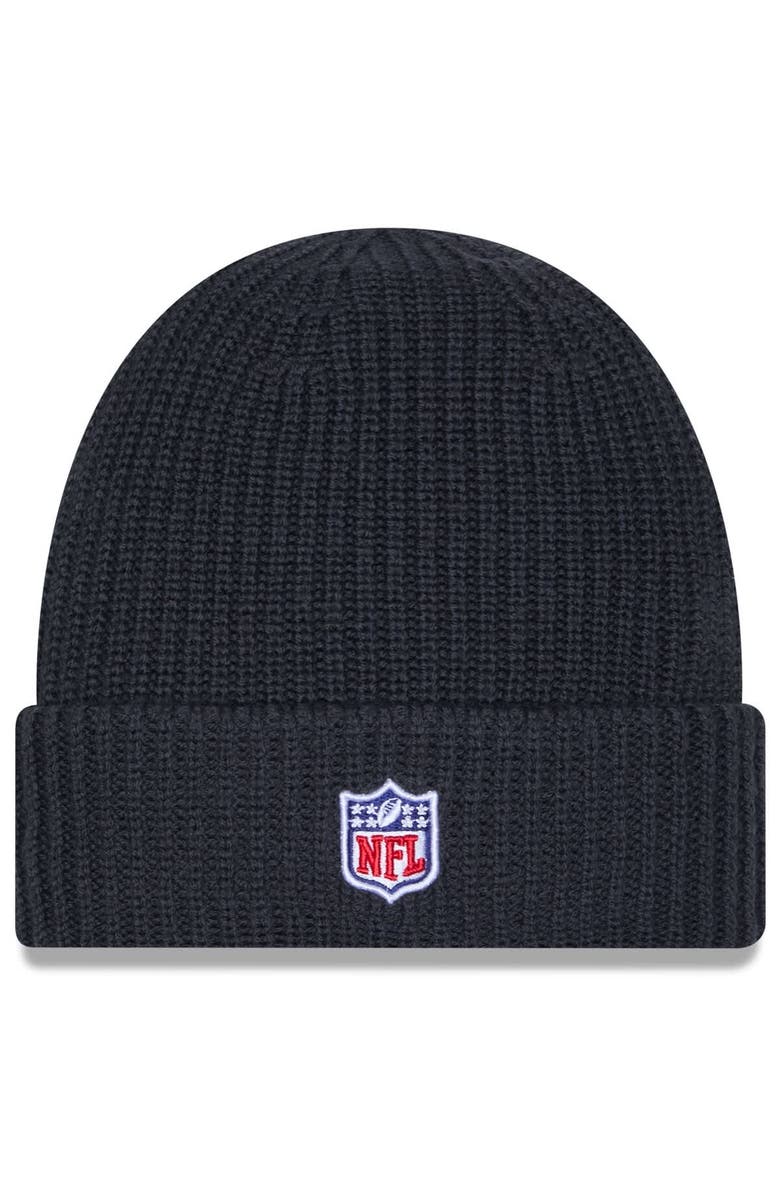 New Era Men's New Era Charcoal Miami Dolphins 2025 Sideline Cold Weather Cuffed Knit Hat, Alternate, color, Charcoal