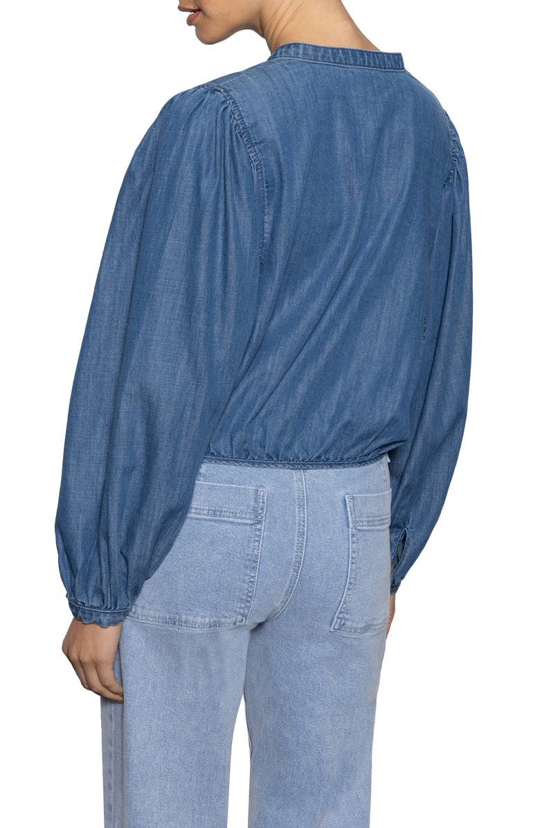 Sanctuary Tie Front Button-Up Shirt, Alternate, color, 