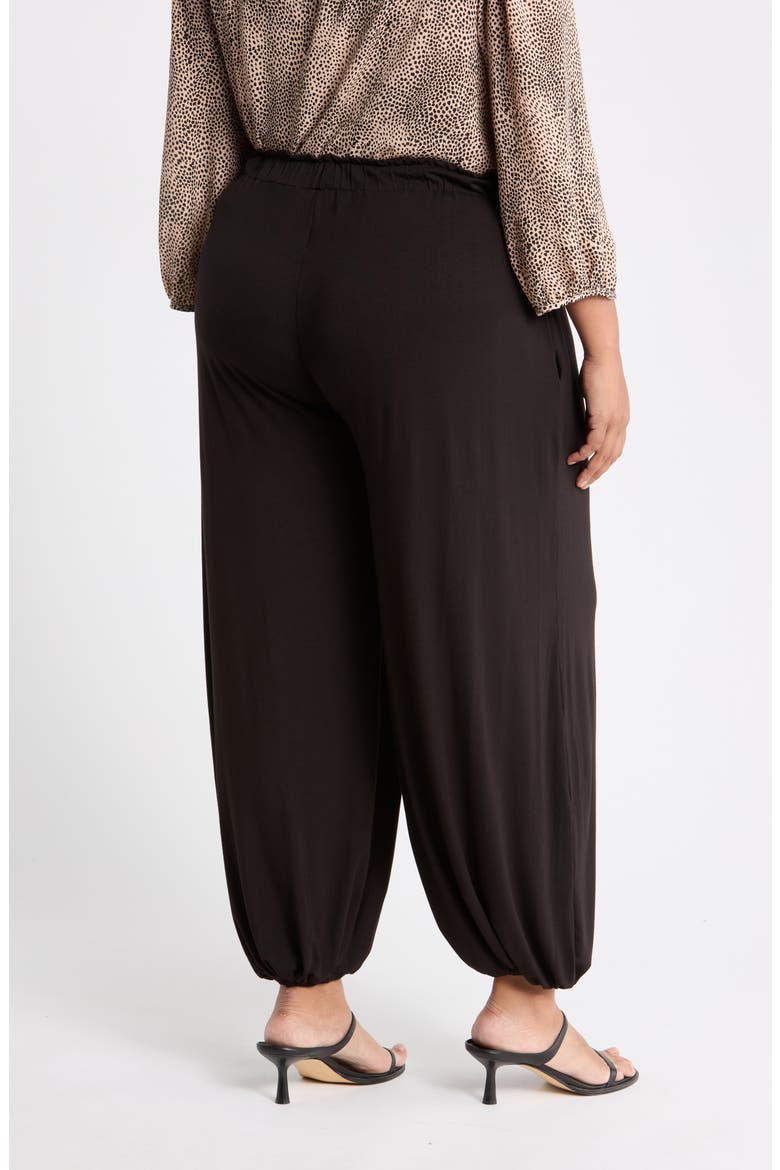 Jersey Harem Pants, Alternate, color, BLACK