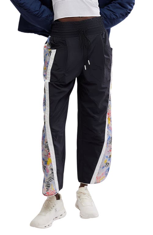Free People Champ Is Here Drawstring Pants In Mystic Floral Combo