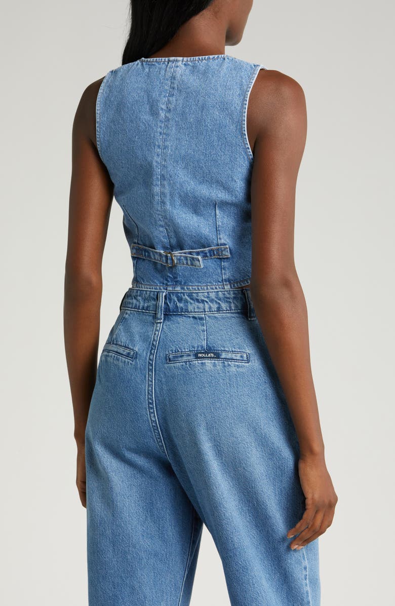 Rolla’s Dallas Denim Vest, Alternate, color, Mid Vintage Blue