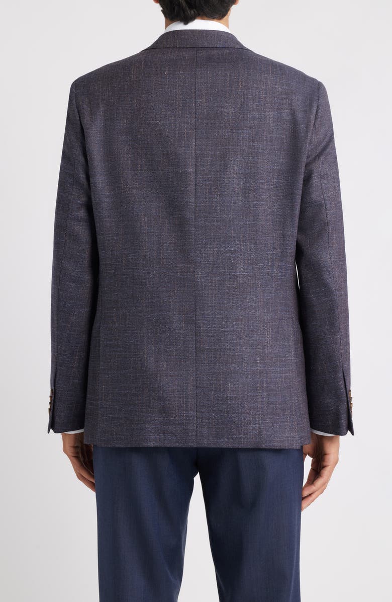 Jack Victor Midland Contemporary Fit Blue Mélange Wool & Silk Blend Sport Coat, Alternate, color, Mid Blue