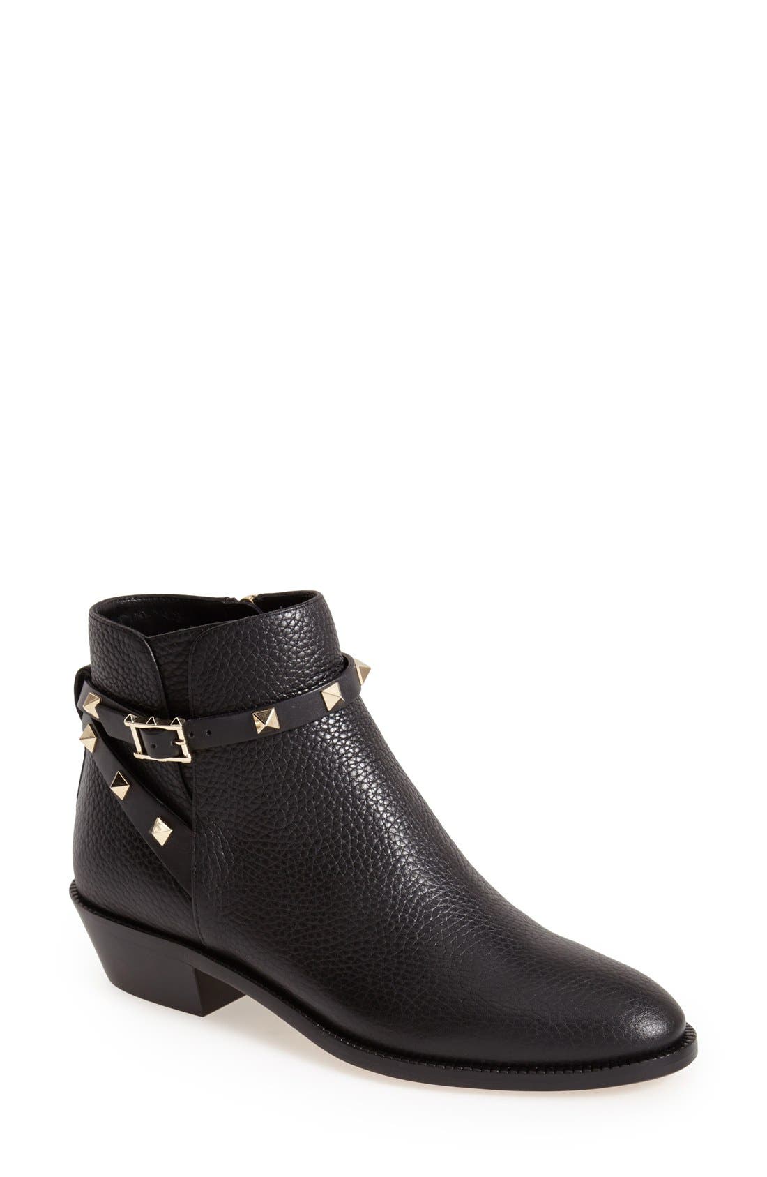 Valentino Garavani 'Rockstud' Ankle Boot, Main, color, 
