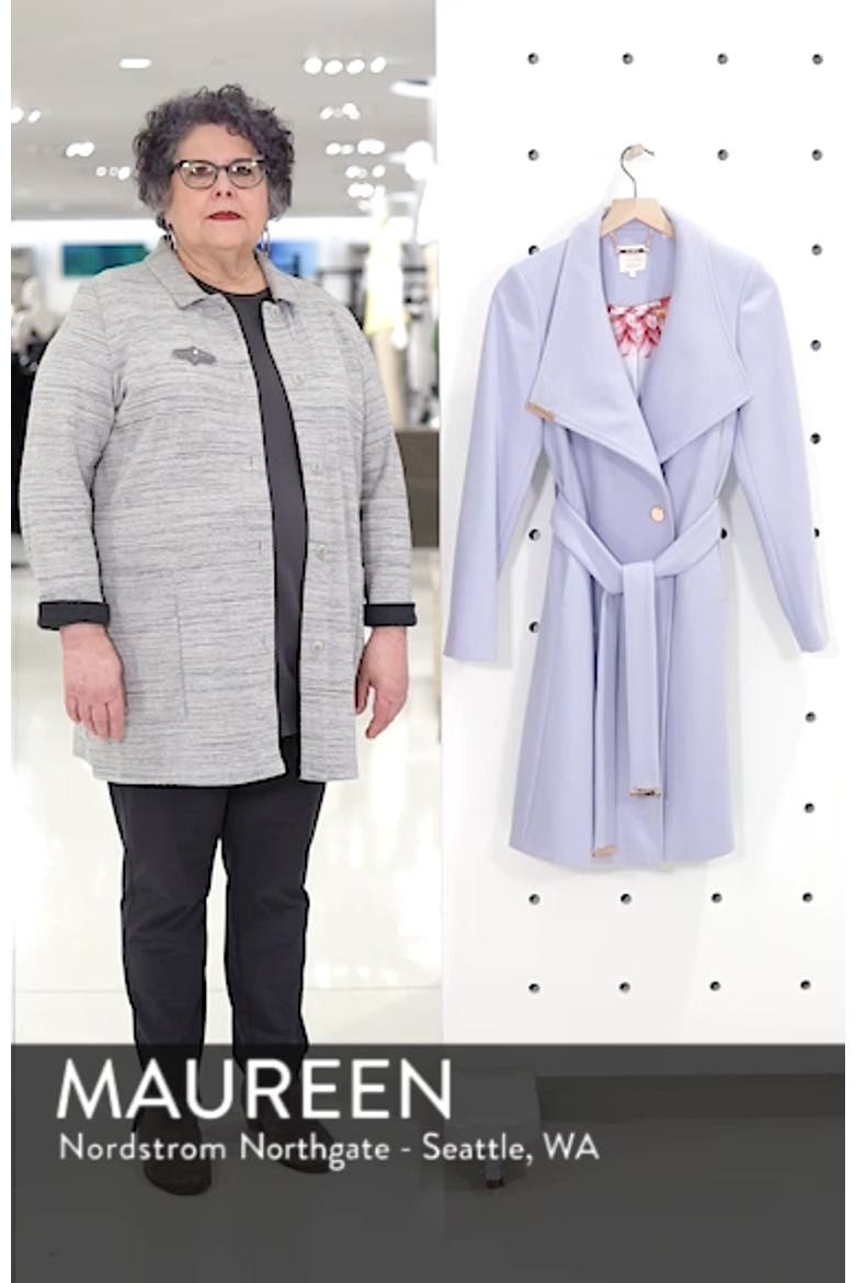 Wool Blend Long Wrap Coat video