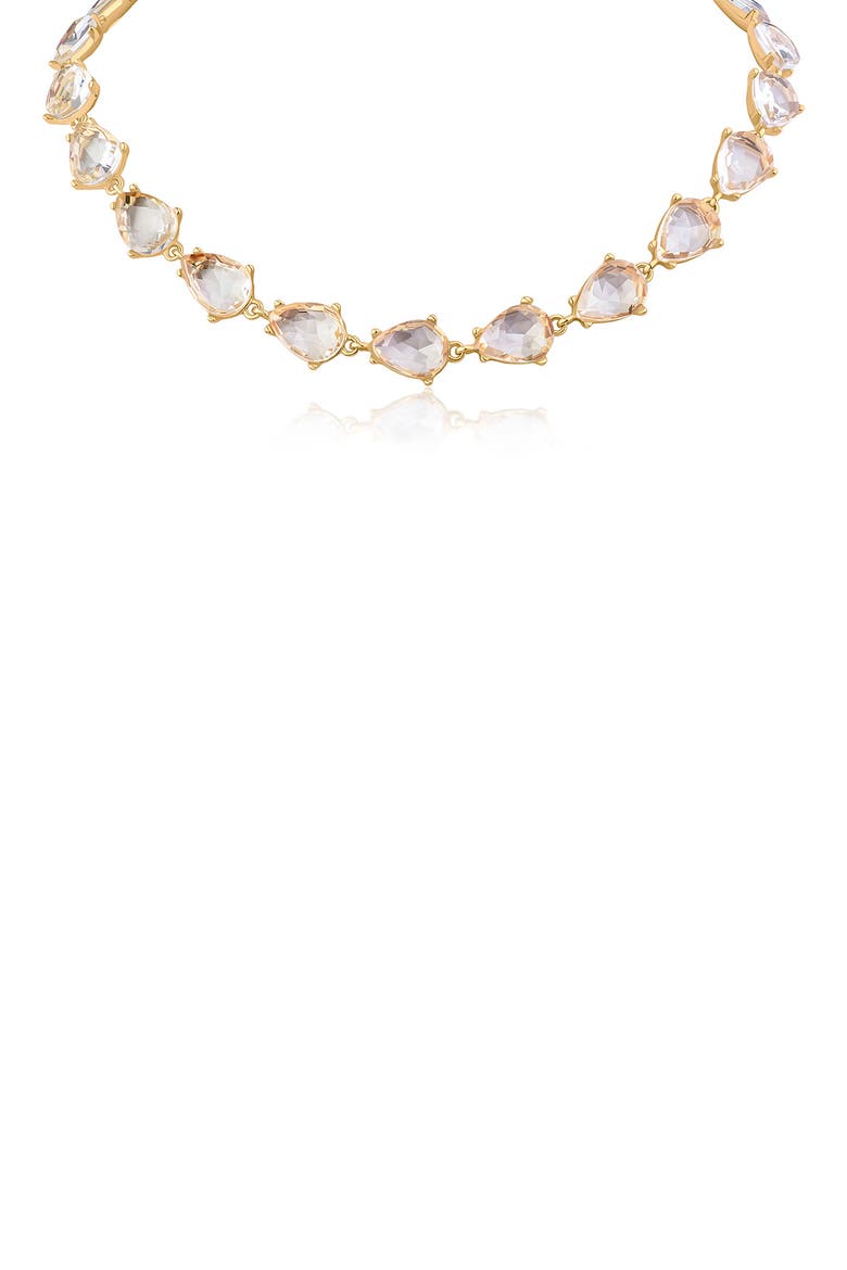 Pear Cut Crystal Collar Necklace (Nordstrom Exclusive), Main, color, CLEAR/ GOLD