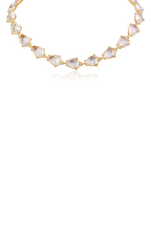 Pear Cut Crystal Collar Necklace