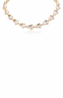 JARDIN Pear Cut Crystal Collar Necklace