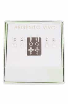 Cross Pearl Cubic Zirconia Charm Set of 3