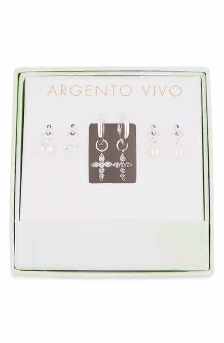Cross Pearl Cubic Zirconia Charm Set of 3