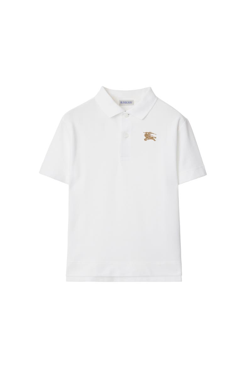 Burberry Cotton Polo Shirt, Main, color, White