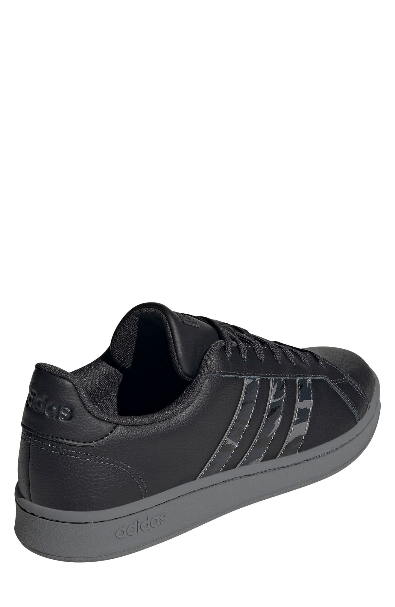 Grand Court Sneaker, Alternate, color, CARBON/GREY FOUR/CORE BLACK