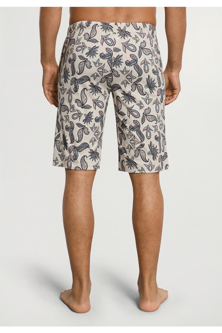 Night And Day Drawstring Cotton Shorts, Alternate, color, Maritime Paisley