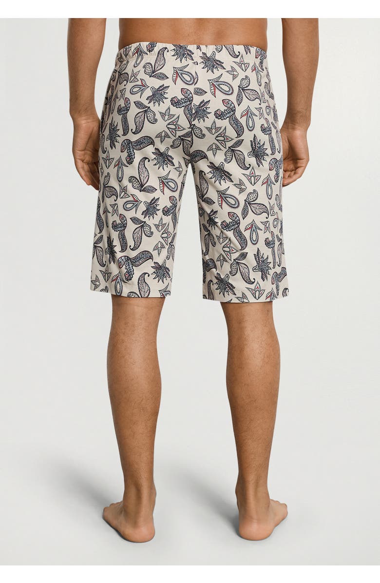 Hanro Night And Day Drawstring Cotton Shorts, Alternate, color, Maritime Paisley