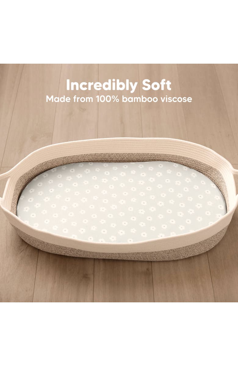 KeaBabies 2-Pack Isla Fitted Bassinet Sheets, Alternate, color, Meadow