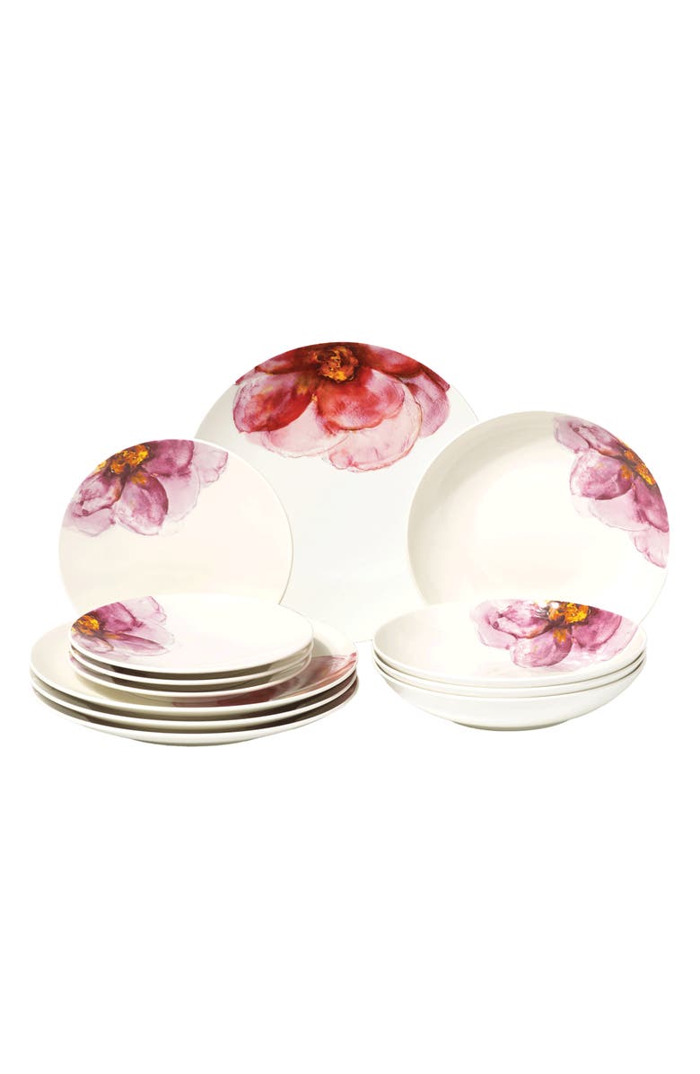 Villeroy & Boch Rose Garden 12 Piece Dinner Set, Alternate, color, 