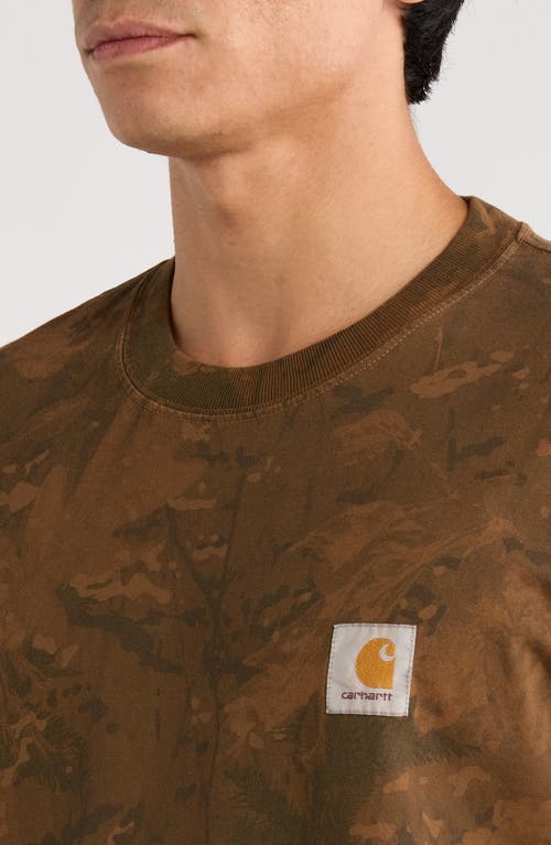 Carhartt Work In Progress Camo Combi Organic Cotton T-shirt In Brown