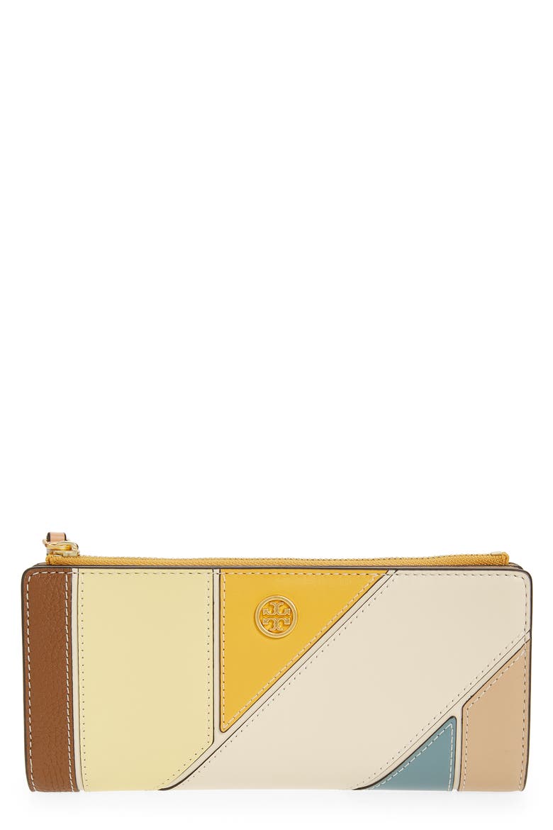 Robinson Patchwork Slim Top Zip Wallet, Main, color, NEW CREAM