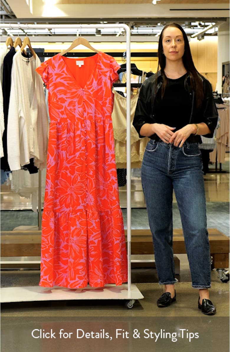 Rania Floral Evianna Flutter Maxi Dress, sales video thumbnail