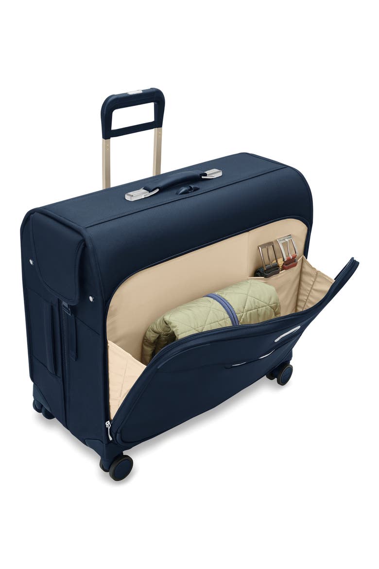 Baseline Deluxe Wardrobe Spinner Suitcase, Alternate, color, NAVY