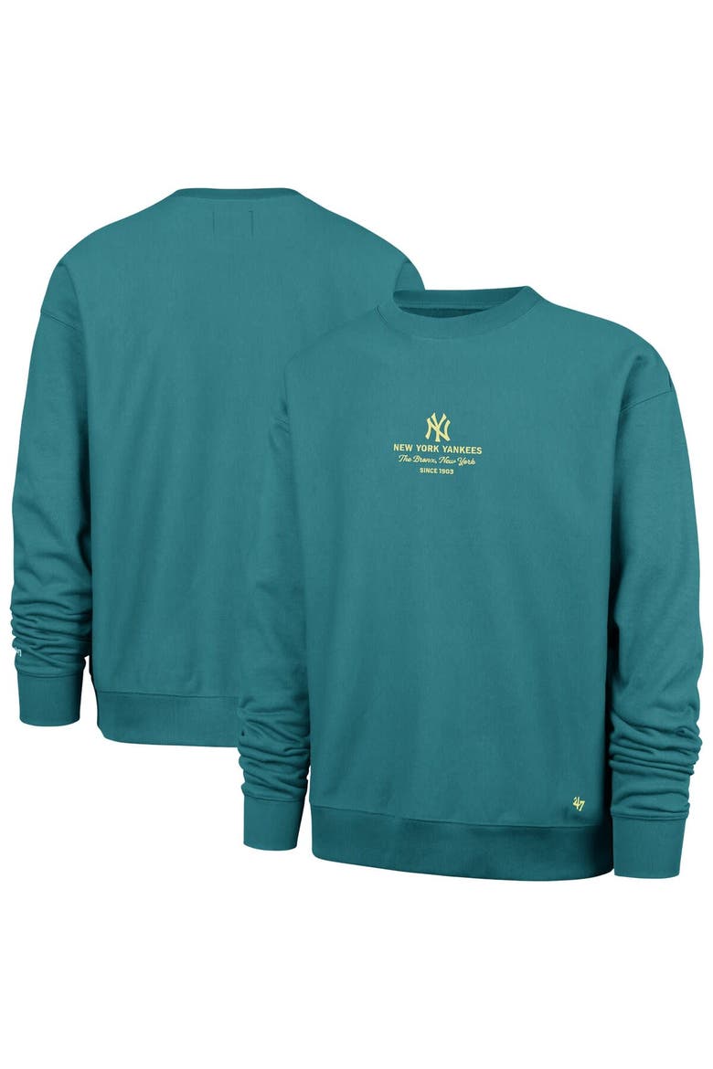 Men's '47  Hunter Green New York Yankees Anderson Foundation Sweatshirt, Main, color, Hunter Green