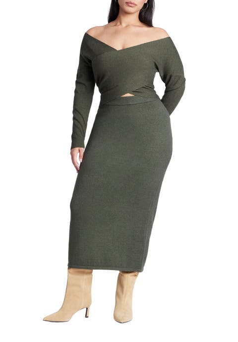 Sweater Column Skirt (Plus Available)