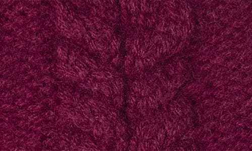 Sofia Cashmere Cable Stitched Cuffed Cashmere Beanie In Burgundy