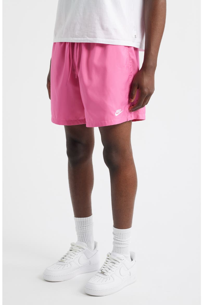 Club Woven Flow Shorts, Alternate, color, 684 PINKSICLE/WHITE