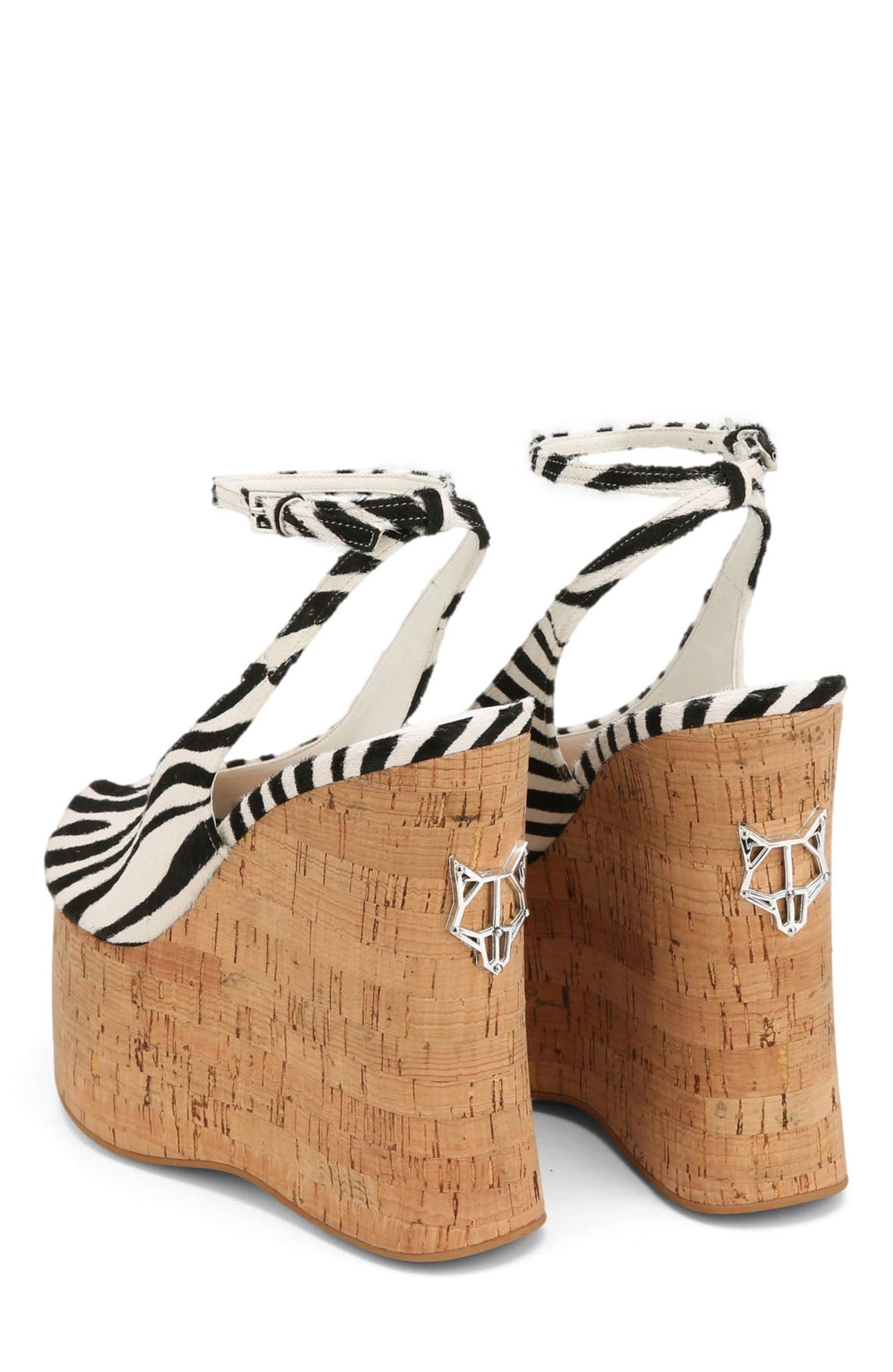 Naked Wolfe Tansy White Patent, Alternate, color, Zebra