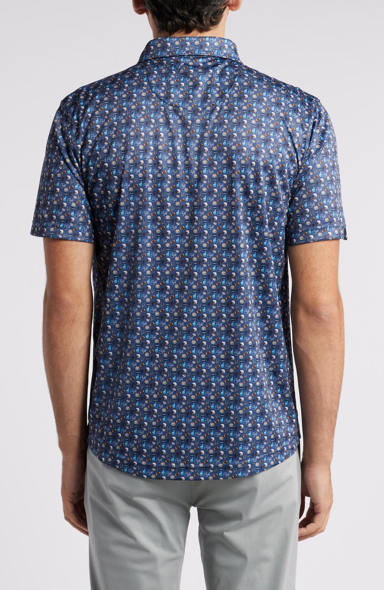 Swannies Joe Tailgate Print Golf Polo, Alternate, color, Navy
