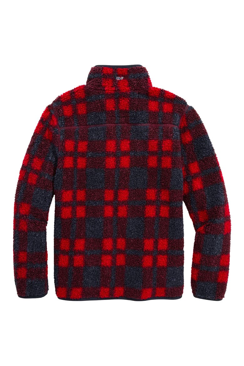 Kids' Plaid Supershep Fleece Zip-Up Jacket, Alternate, color, RED VELVET