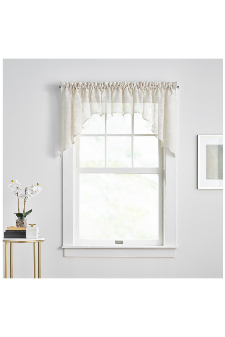 Set of 2 Classic Sheer Swags, Alternate, color, LINEN