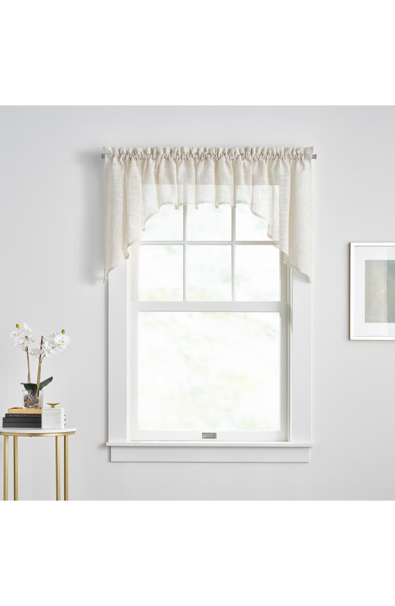 DKNY Set of 2 Classic Sheer Swags, Alternate, color, Linen