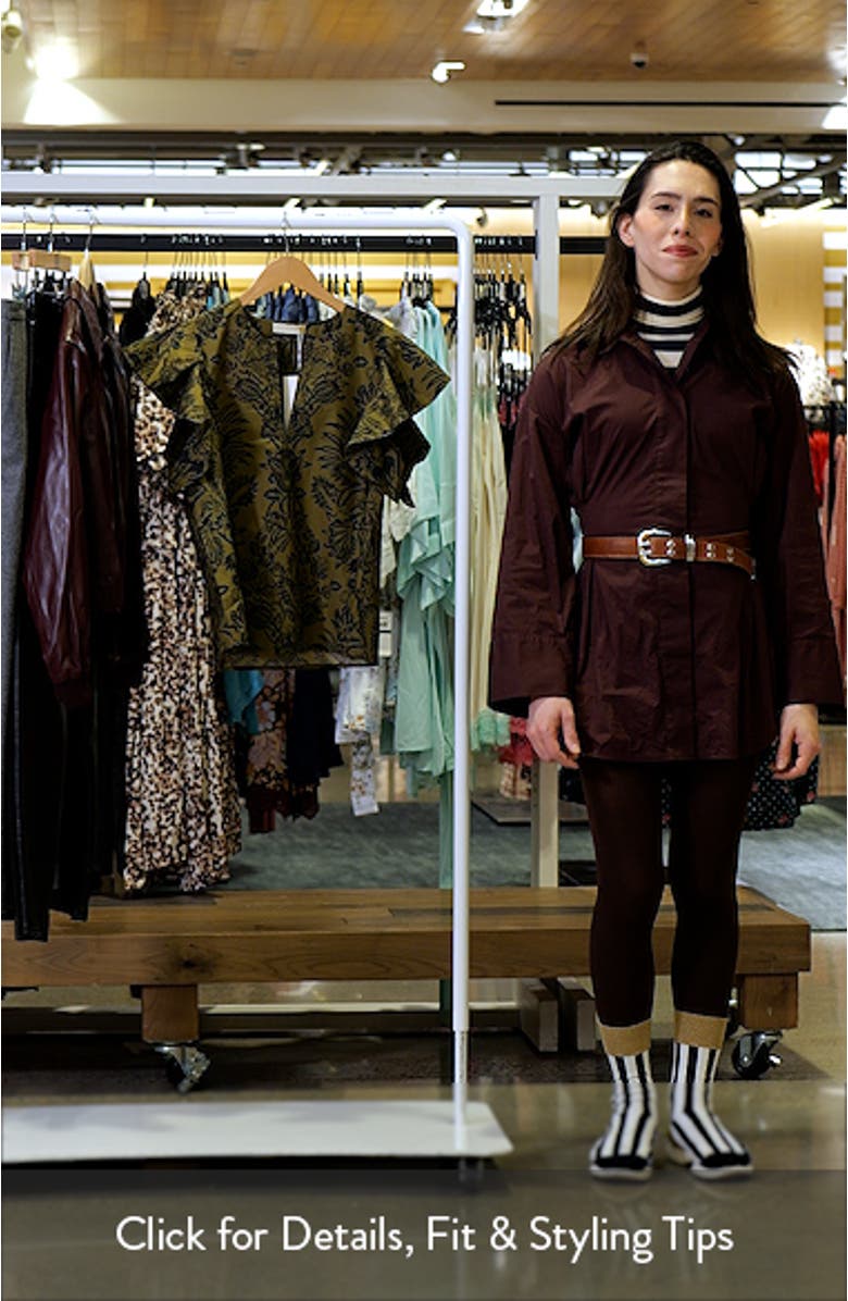 Severine Floral Cotton Flutter Sleeve Top, sales video thumbnail