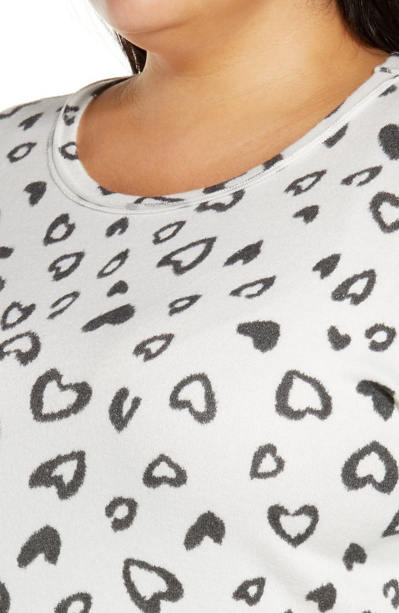 Bobeau Heart Hacci Knit Top, Alternate, color,