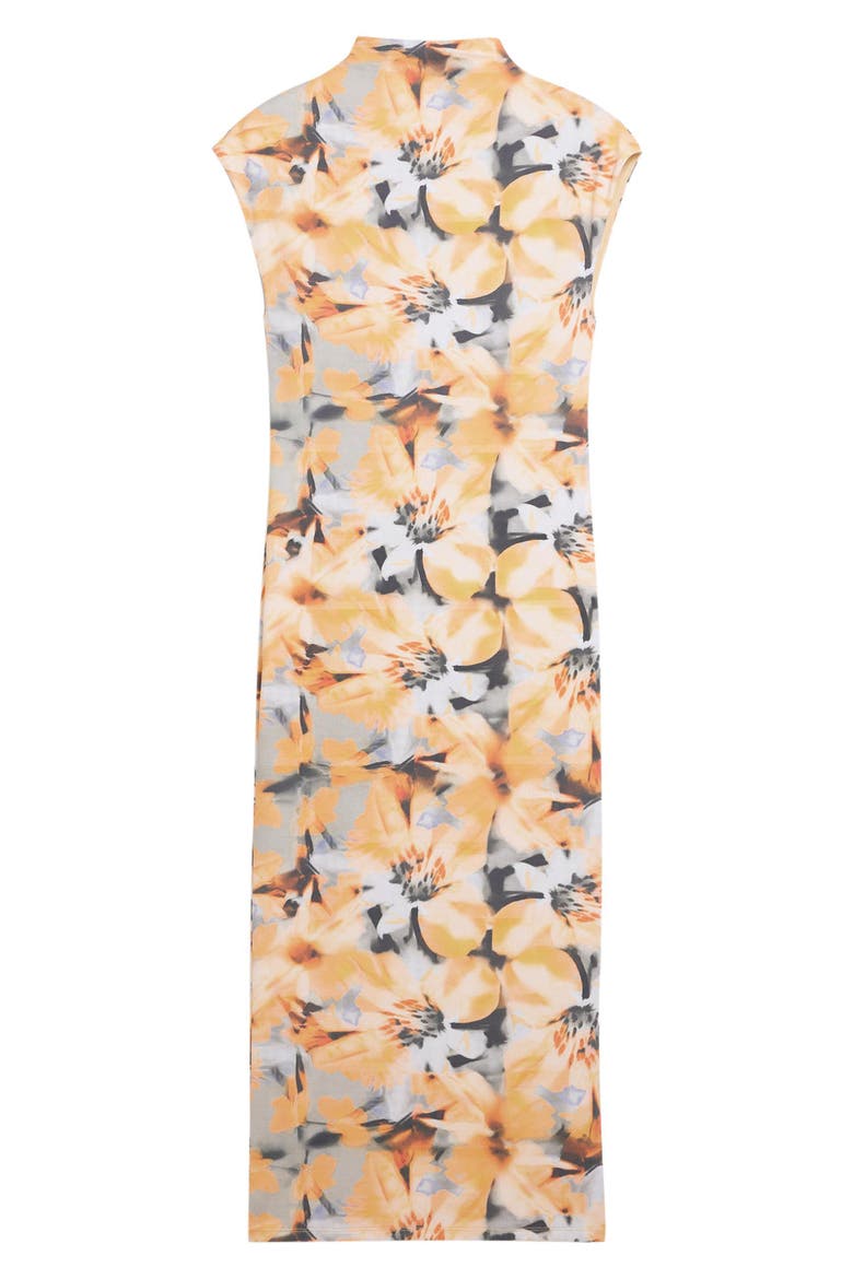 Floral Print Cap Sleeve Dress, Alternate, color, LIGHT ORANGE